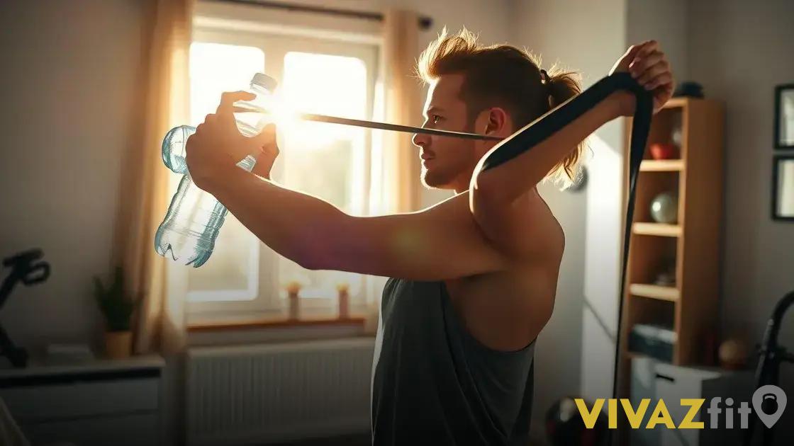 treino em casa com garrafa pet e elástico: exercícios simples e eficazes para seguir já